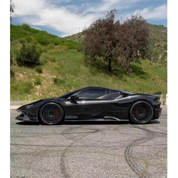 SF90 Ferrari Carbon Fiber Body Kit 1016 Style Front Lip Air Intake Black Spoiler Fender
