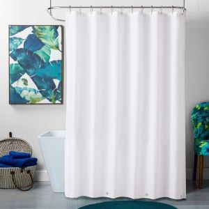White Wholesale PEVA Plastic Waterproof Thick Bathroom Shower Curtains With