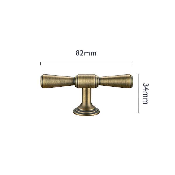 Buy 82*34mm Simplicity Gold Brass Knobs Kitchen Cabinets Drawer Pulls Handles at wholesale prices