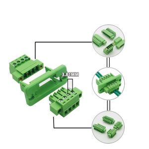 3.81mm pitch Feed Through Flange Screw Terminal Blocks Interlocking