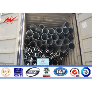 economical bitumen 3mm thickness Q345 steel electrical utility pole for power transmission