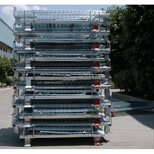 Buy Zinc Finish Rigid Rolling Wire Mesh Cages With Foot Brakes / Castors at wholesale prices