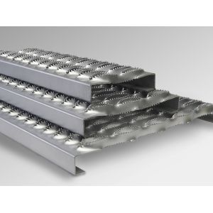 China Serrated S235 Heavy Duty Grip Strut Perforated Metal Plank Grating For Walkway on sale