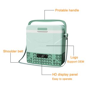 Mini Car Freezer Cooler 12v Portable Refrigerator Trunk Fridge With Car Handle