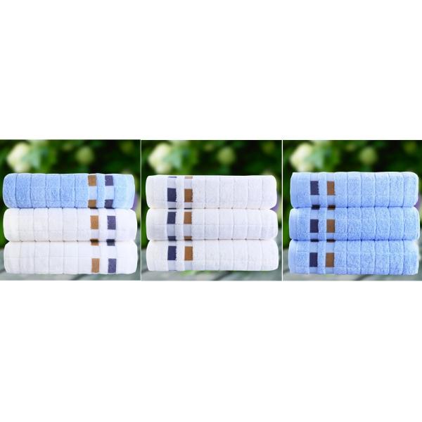 100% Cotton 30x70cm Solid Plaid Dyed Jacquard Design Family Face Towels Hair Towel Wash
