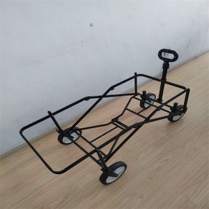 Steel Frame Folding Beach Wagon Collapsible Festival Trolley Camping Utillty