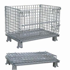 Foldable Hot Dip Galvanizing 2000kg Metal Pallet Containers