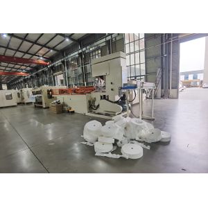 Full automatic diameter 150-400mm maxi paper towel roll band saw cutting machine
