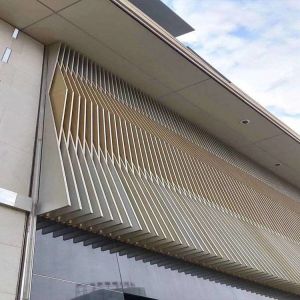 Triangular Baffle Exterior Facade Panels Aluminium 4000mm 2.85mm Thick