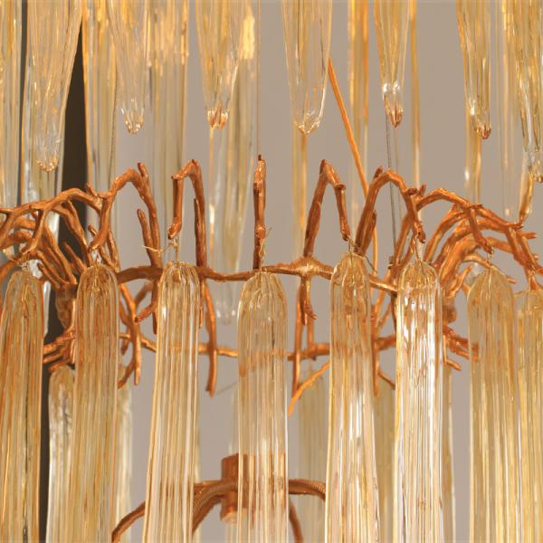 Luxury All Copper Post Modern Duplex Stair Chandelier With Creative Personality