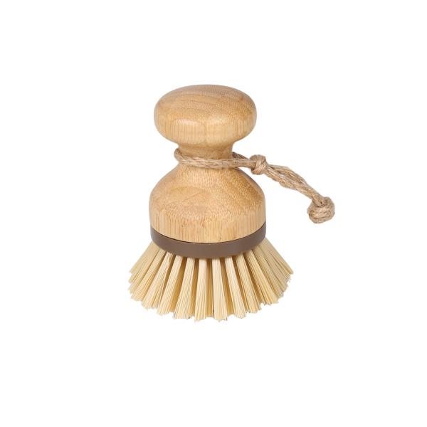 Amazon Best Selling Natural Bamboo Dish Brush For Pot, Sink Kitchen Cleaning Scrubber In Green And Grey