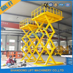 Anti Skid 6m Hydraulic Stationary Scissor Lift Platforms for Warehouse