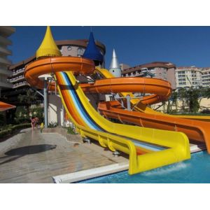 ODM Outdoor Playground Swimming Pool Games Equipmnt Giant Spiral Water Slides