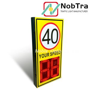 2 Digits Solar Speed Feedback Display for Road Safety Speed Limit 1-250km/h
