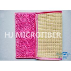 Small Pink100% Polyester Microfiber Door Mat For Outdoor / Indoor Anti-Slip