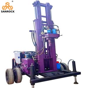 Mini Water Drilling Rig Machine Wheeled Water Well Drill Rig Deep Well Drilling