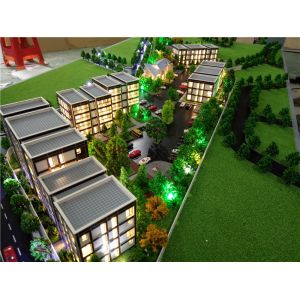 London residential house scale physical 3d model with led lighting