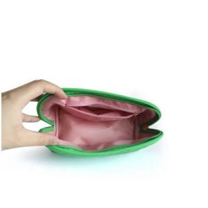 Ladies Diamond Pattern Custom Cosmetic Bags With Separate Compartments