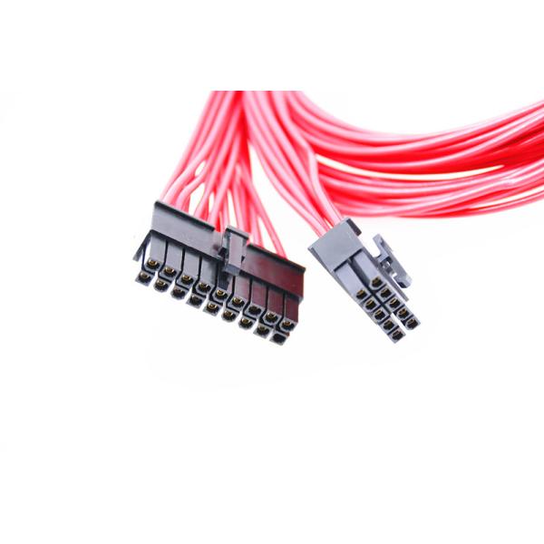 Mudular Cable for Power Supply with Extra-Sleeved 24 PIN 8PIN 6PIN 580mm Length Red
