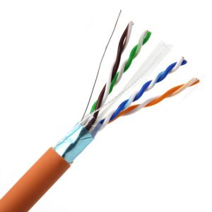 1000ft 2pr 4pr Al Tape Cat6 LAN Cable , Shielded Cat 6 Ethernet Cable CU CCA