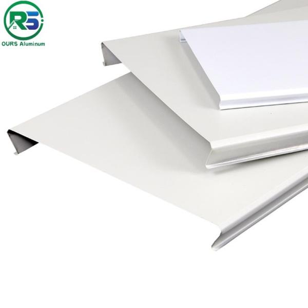 Buy C300 Suspended Aluminum Strip Ceiling Panel Beveled Edge White Powder Coating at wholesale prices