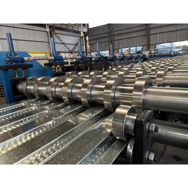 Buy 1.5" B Composite Metal Deck Floor Roll Forming Machine With Embossing Ribs 0.8mm at wholesale prices