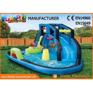 PLATO 0.55mm PVC Tarpaulin Inflatable Water Slide For Pool / Yard Park