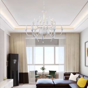 Living room Bedroom Kitchen Indoor Staircase Art Decor Swan Chandelier Lighting
