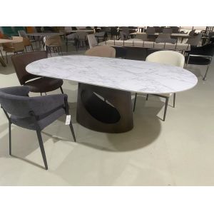 Durable and Stylish Marble Top Metal Base Dining Table For Home Dining Room