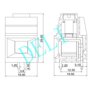 100A 19MM Pitch PCB Connector , Screw Terminal Block Connector DL139-XX-19.0