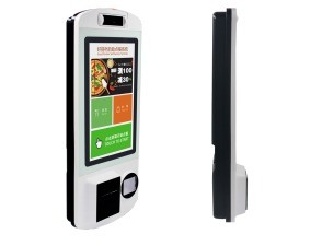 White 21'' Capacitive Touch Screen Bill Kiosk with SDK Function and 80mm Built
