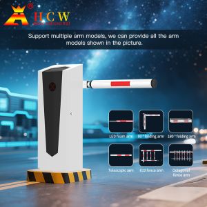 HCW Remote Control Parking Barrier Gate System OEM Custom Electric Servo Motor