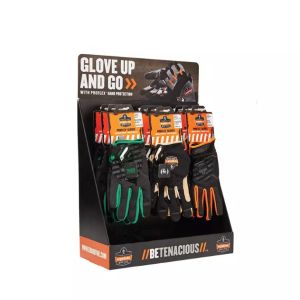 New Design Gloves Cardboard Counter Display With Hooks Hanging Corrugated