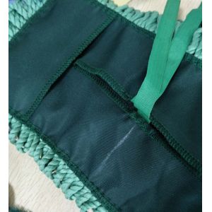 Green 16*95cm Tassels For Laundry Hotel Microfiber Wet Mop Pads