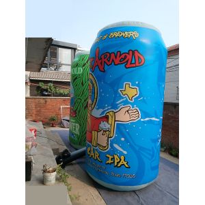 Customized Giant Beer juice Advertising inflatable zip-top can for promotion