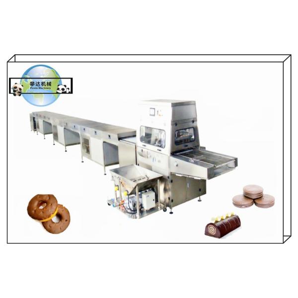 Buy PD600 Complete Chocolate Enrobing Machine Line Complete Chocolate Coating Processing Line Machinery Equipment 250KG/H at wholesale prices