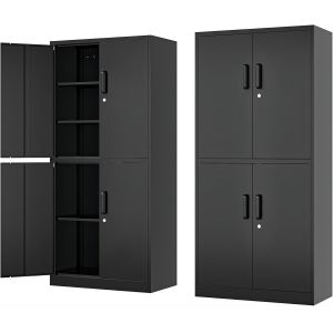 Quality 80x40x180CM black color functional storage cabinet office furniture cabinet used in office warehouse for sale