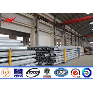 69KV 40FT HDG Steel Transmission Poles Galvanized For Philipine
