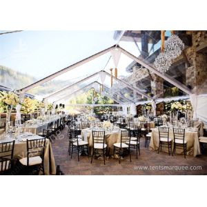 Clear Top Cover Outside Aluminum Luxury Wedding Tents Different Lightings