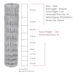 Sustainable Galvanized Iron Woven Hinge Joint Knot Farm Fencing for All