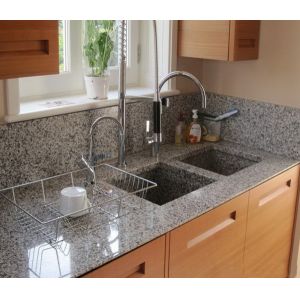 G640 Bianco Sardo Granite Stone Kitchen Worktops Customized Size