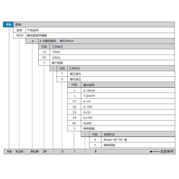 NS-NJ30 Series Static Inline Torque Sensor Dynamic Torque Transducer 0 ~ 5000Nm