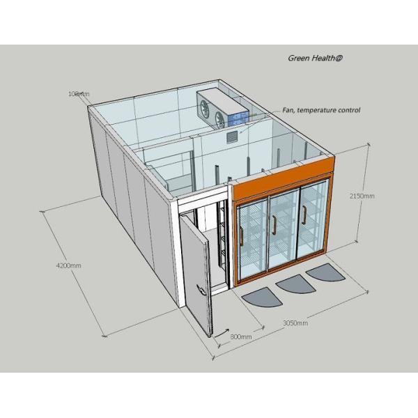 Hypermarket Double Temperature Commercial refrigerator Freezer Storage Room For