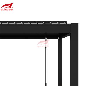 Windproof Retractable Louver Aluminum Pergola Outdoor Manual Patio Pergola