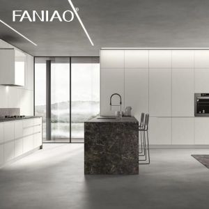 Modern New Design Melamine Kitchen Cabinets For Villa Project