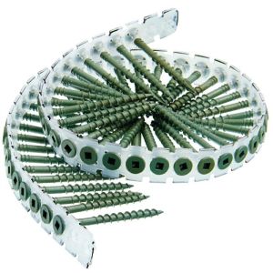 China Collated Plastic Strip Bugle Head Drywall Screws To Wood Gray Phosphate #  6 X 1-1/4  on sale