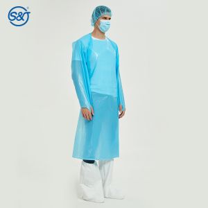 S&J Disposable Isolation Gown Individual Wrapped Long Sleeve & Thumb Hole Unisex