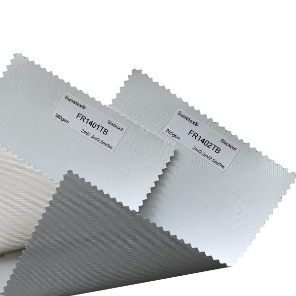100% Polyester PVC Coated Fireproof Blackout Roller Fabric For Building Roller Blinds