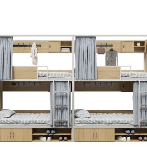 Student Dormitory Double Decker Iron Frame Bunk Bed