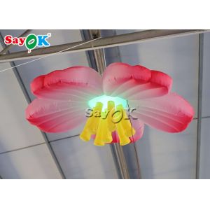 Hanging Decoration Pink Oxford 1.5m Inflatable Led Flower